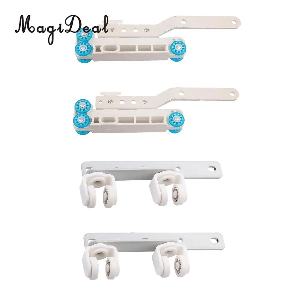 MagiDeal 2Pcs Curtain Carriers Blind Track Gliders Rail Rollers Runner