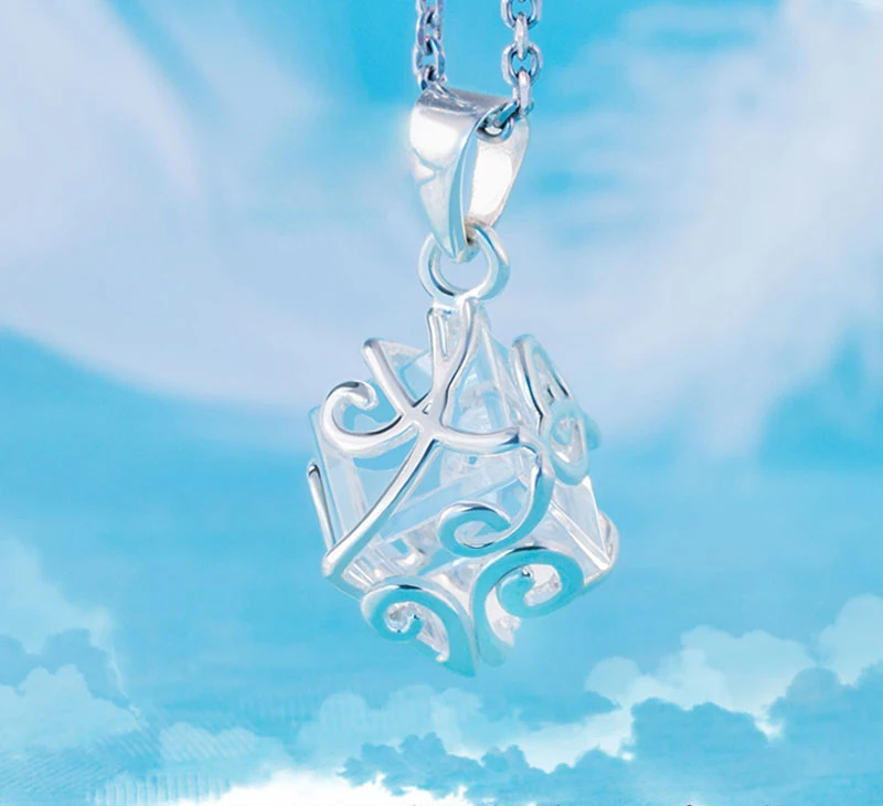 

Cardcaptor Sakura: Clear Card-hen Siege Card Necklace Pendant Anime 925 Sterling Silver Cosplay Prop Gift N1