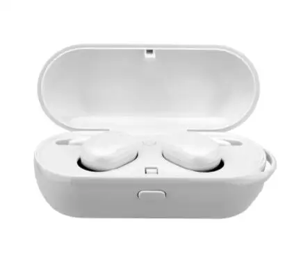 Белый Смарт T2 TWS Bluetooth наушники 5,0 мини беспроводные наушники с сенсорным управлением спортивные наушники стерео Bluetooth гарнитура с зарядным устройством - Цвет: Белый