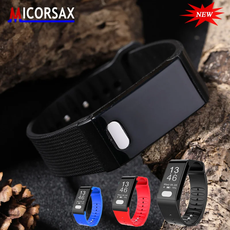 

MICORSAX 2018 Smart Wristband New Technology Heart Rate PPG & ECG Tes Blood Pressure Monitoring Activity Fitness Tracking Band