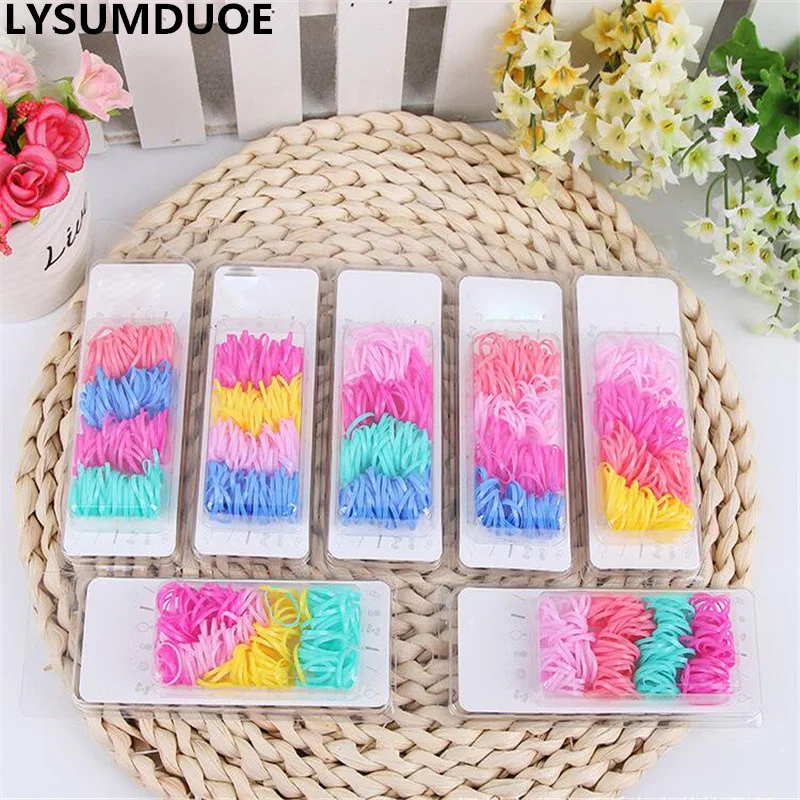 

Korean Fashion Girls Hair Accessories Candy Color Elastic Hair Bands Cute Hairband Rainbow New Pigtail Holder Hairbands for Kids