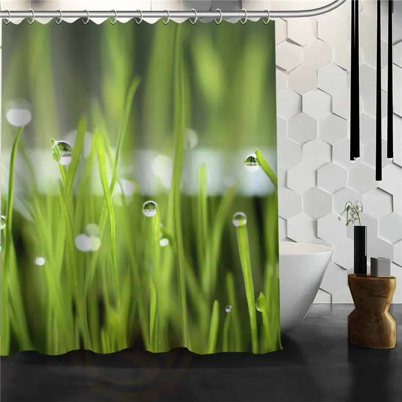 buy Custom The beauty of the forest Shower Curtain Bath Novelty Polyester Fabric Waterproof Curtain Hooks