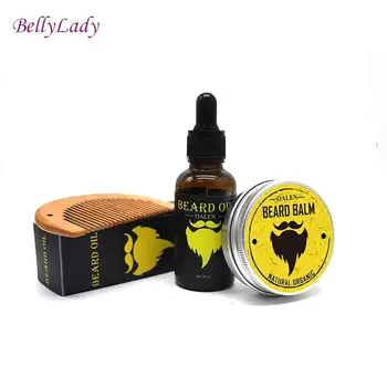 

BellyLady Men Beard Oil Kit barba Styling Grooming Growth with Beard Oil Comb Beard Cream