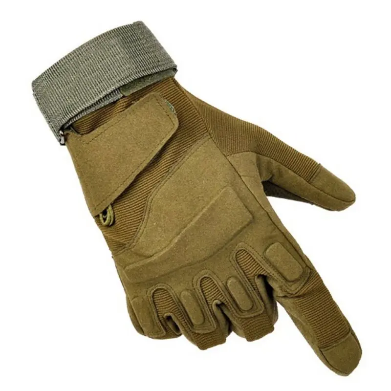 Армейские тактические перчатки для спорта на открытом воздухе Полный палец армейские Перчатки Нескользящие углеродное волокно варежки Поле Аксессуары для операции - Цвет: Green