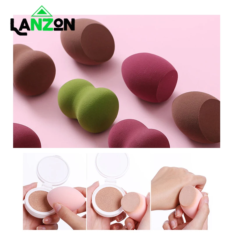 

Lanzon Cosmetic Puff Makeup Sponge Puffs Beauty Foundation Cream Blending Cosmetic Powder High Quality Smooth Puff Storage Bag