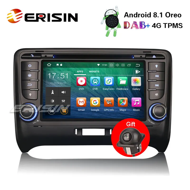 Erisin ES3879T 7 &quotAndroid 8 1 автомобильный стерео DAB + gps DVR DTV-IN Wi-Fi 4G OBD2 BT система контроля