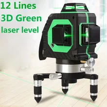 12 линий 3D лазерный уровень самонивелирующийся 360 горизонтальный уровень с функцией наклона Slash/360 Поворотный самонивелирующийся открытый
