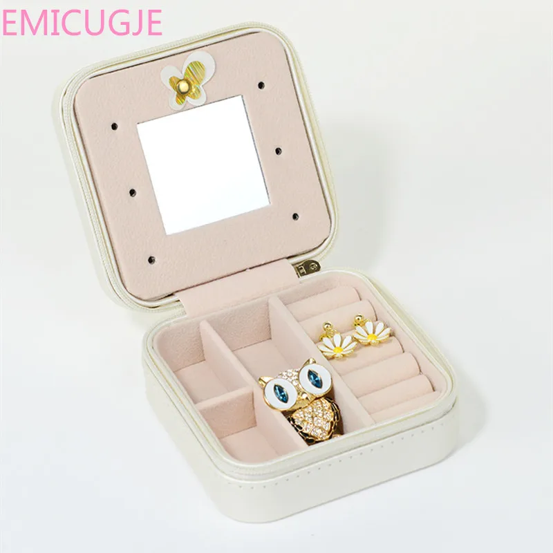 Jewelry Packaging Box Casket Box For Exquisite Makeup Case Cosmetics Beauty Organizer Container Boxes Graduation Birthday Gift