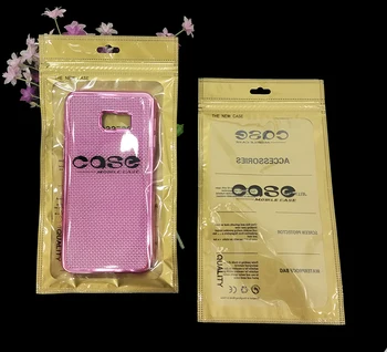 

100Pcs/Lot 11*20cm Golden / Clear New Mobile Phone Case Cover Packaging Bag Storage for iPhone 4S 5 5S 6 6S Plastic Ziplock Bags