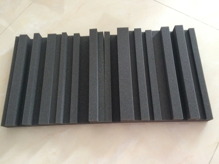 8 шт СТУДИЯ поглощения клиновая плитка полиуретан высокой плотности акустическая панель в древесном угле цвет