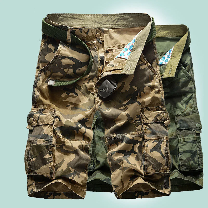 Shorts Men 2018 Summer Cargo Camouflage Casual Army Military Shorts Homme Cotton Male short pants Trousers No Belts Shorts Men 2018 Summer Cargo Camouflage Casual Army Military Shorts Homme Cotton Male short pants Trousers No Belts