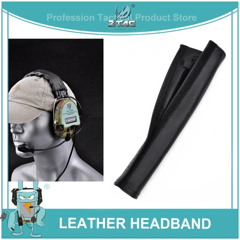 Z-acessórios de Couro Fone de Ouvido para Softair Airsoft Tático Headband Sordin Peltor Comtac Headset Substituição Z003 Tac