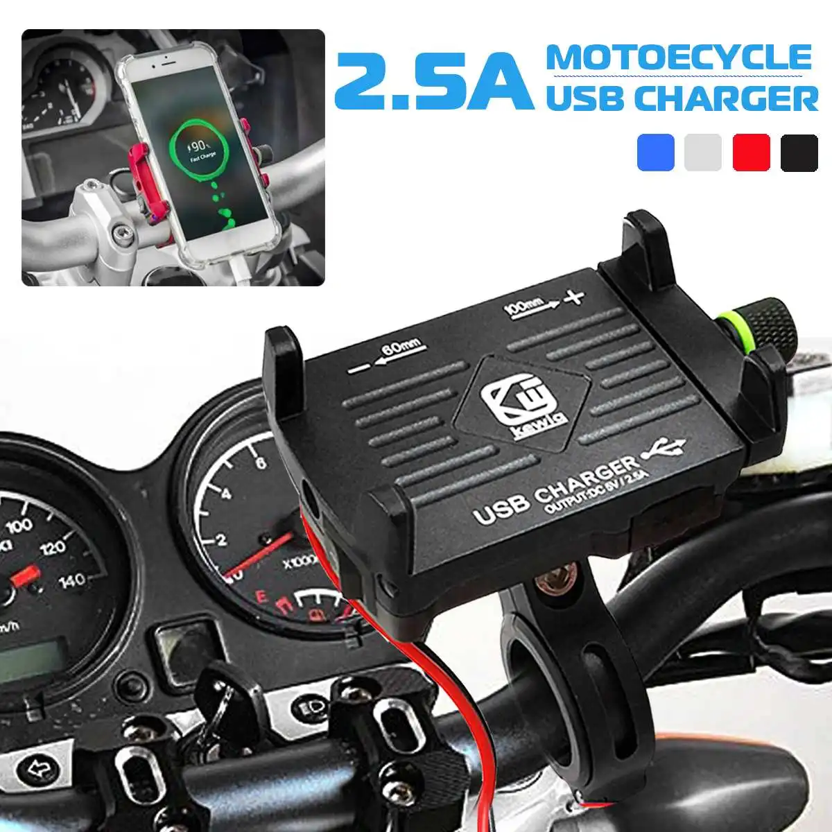 

Motorcycle Phone Charger for iPhone Charging Dock Station Holder Handlebar Clip for Xiaomi USB Charger Car Motorbike MTB Holder