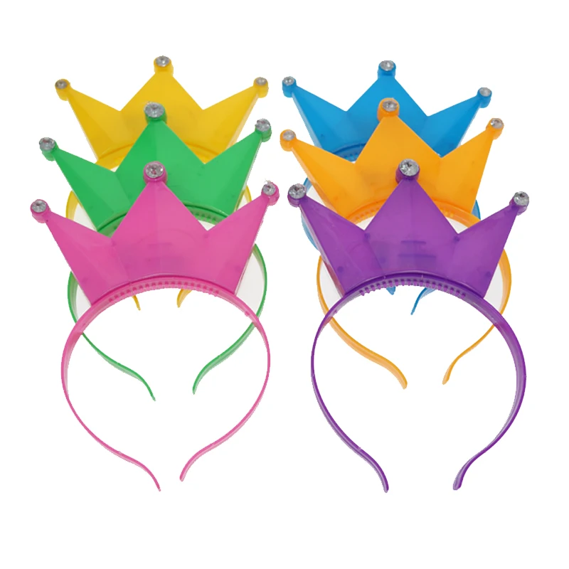 2018 Real New 10pcs / lot Led Light Headband Crown Hair Band hračky pro Party dekorace Blikající pokrývky hlavy pro dospělé a děti