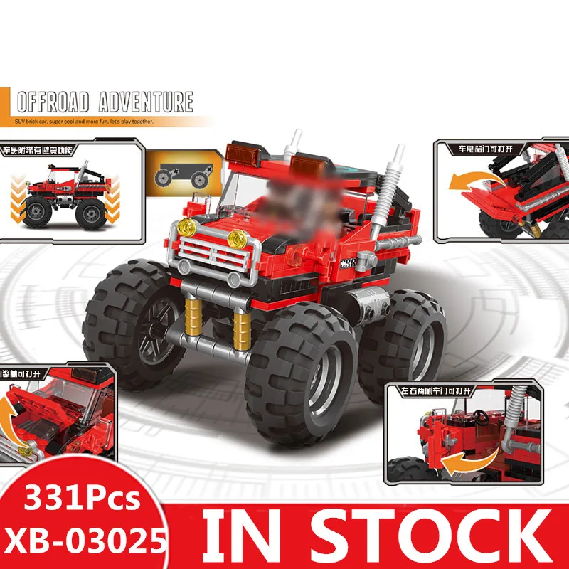 

H&HXY XingBao 03025 Car Series The super big foot car Set Building Blocks Bricks Toys For Kids Educational Funny Kids Gifts Mode