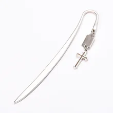 Серебряный металлический крест Закладка Канцтовары Школьные принадлежности бумажный зажим для книг рождественские подарки