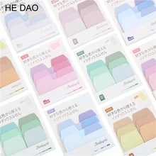 Colorful Simple Gradient Color Self-Adhesive N Times Indexes Memo Pad Sticky Notes Post It Bookmark School Office Supply