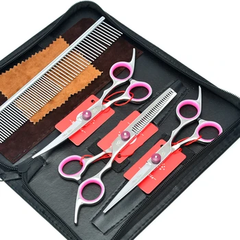 

Meisha 6 inch Professional Pet Grooming Scissors Set Puppy Cat Cutting Thinning Curved Shears for Haircut Dogs HB0016