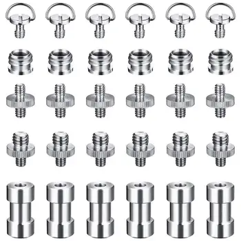 

Camera Screw, Tripod Screw Adapter Converter Ring Screw for Camera/Monopod/Ballhead/Light Stand/Shoulder Rig (30 Pieces, 5 Siz