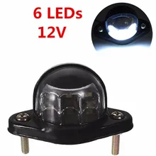 12V 6LED автомобиля номерной знак светильник задний фонарь грузовик с прицепом отражатель металлический корпус Грузовик Авто светильник s