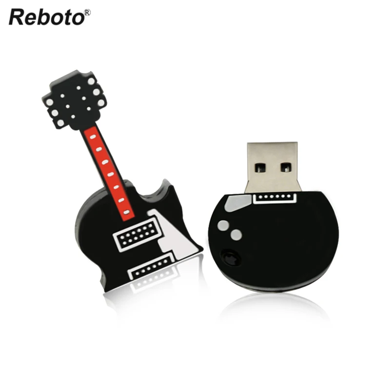 Reboto USB 2.0 32GB 64GB USB Flash Drive Musical Instrument U Disk Pendrive Cartoon Pen Drive 4GB 8GB 16GB Bass