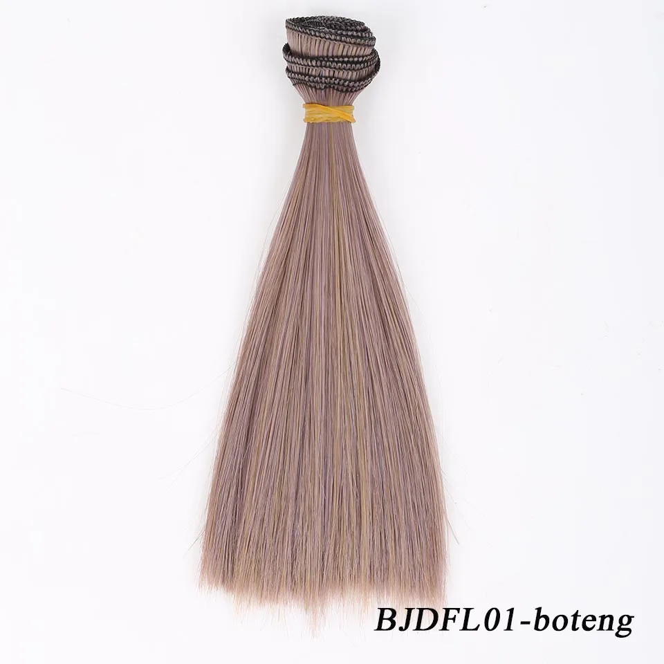 Allaosify 1 шт 15*100 см и 25*100 см черный коричневый цвет прямые кукольные волосы для 1/3 1/4 BJD куклы DIY парики