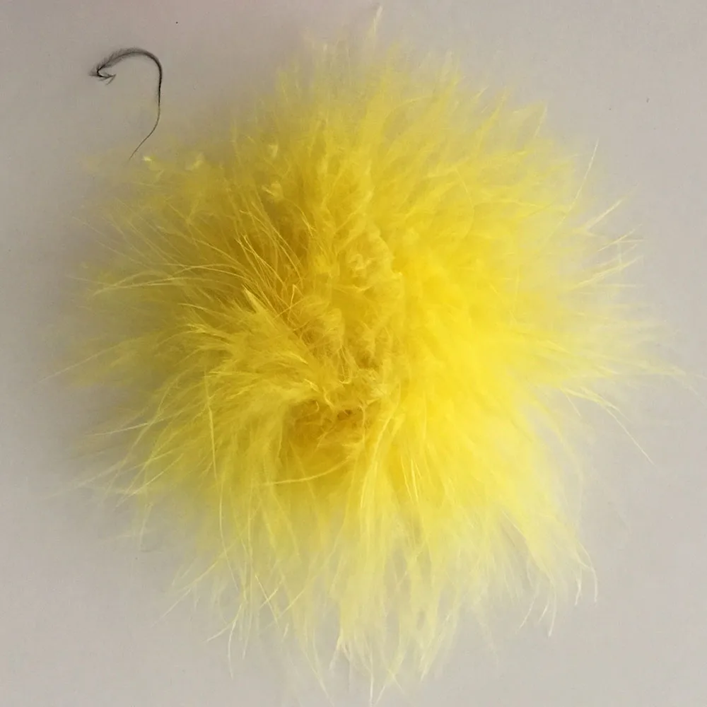 3 дюйма Марабу перо слоеное перо цветок с круг из фетра на спине для повязки на голову одежда платье 2 шт./лот - Цвет: Yellow