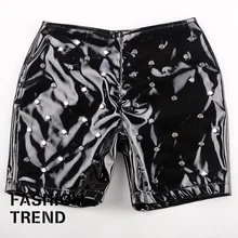 27-44 Новинка года мужская одежда Сингер хип-хоп панк заклепки кожа Штаны Большие размеры сценические костюмы