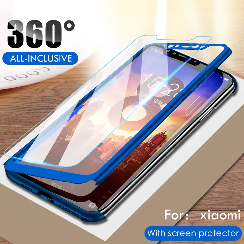 

360 Full Cover Phone Case For Xiaomi Redmi Note 7 5 6 Pro K20 Pro Case For Xiaomi Redmi 5 Plus 4X 4A 5A 6A Case Cover With Glass