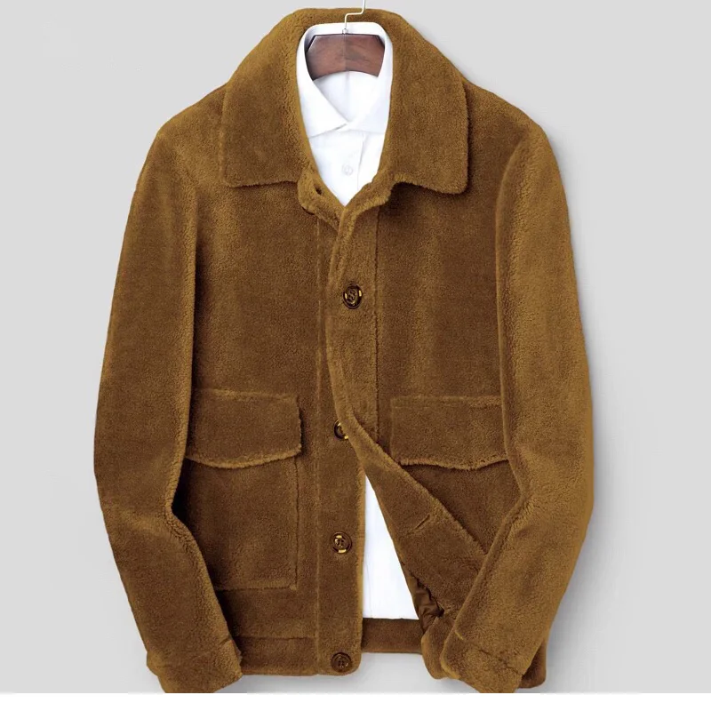 PUDI MT8101 2018 Для мужчин новые модные натуральная шерсть меховые кожаные куртки с воротником осень-зима Повседневная Верхняя одежда