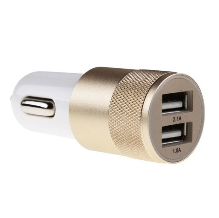 Топ Dual USB Зажигалка для сигарет розетка машинный Зарядное устройство Двухместный 2 Порты и разъёмы 12V 3,1 AMP 3 цвета Мобильные телефоны и запчасти