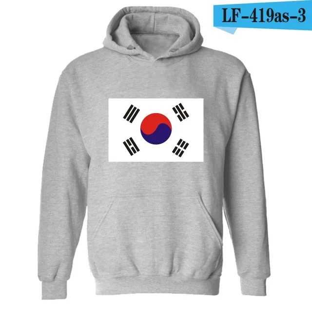korea flag Hoodies and Sweatshirts with Street Wear Style korea flag