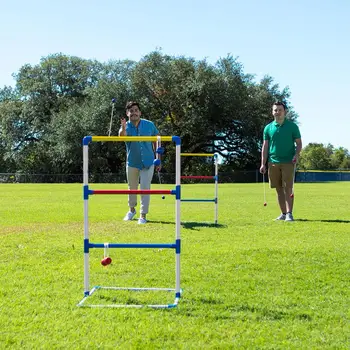 

Mini Portable Golf Training Equipment Ladder Ball Game Set Golf Toss Game Backyard Toys Outdoor Games For Adults And Kids