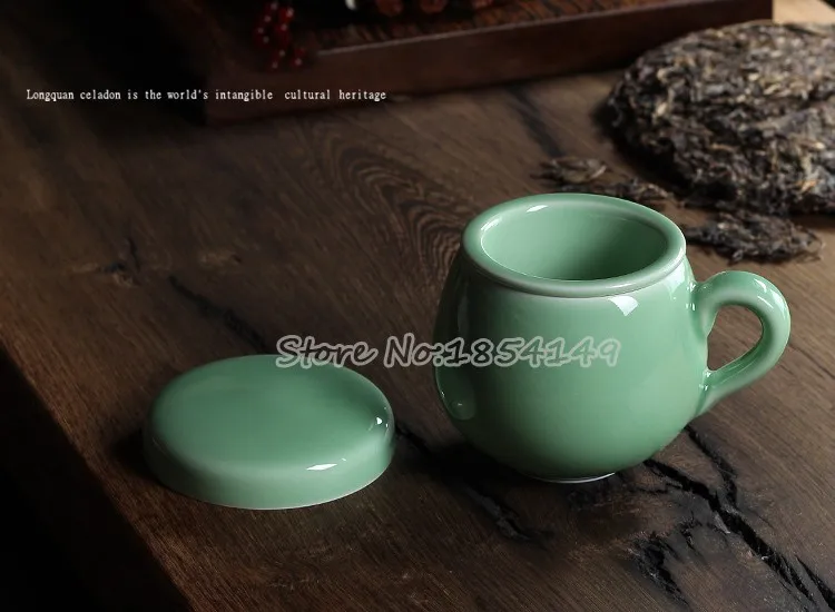 Китайский Longquan Celadon Китайская гайвань чайные чашки чайное блюдце чаша для чая чайный набор Посуда для напитков мастер чайная чашка фарфоровый чайный горшок чайная чашка