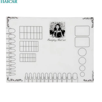 

1PC Silicone WorkSpace Stamping Plate Washable Mat Table Transfer Toools For Nail Art Print 40X30CM feb7