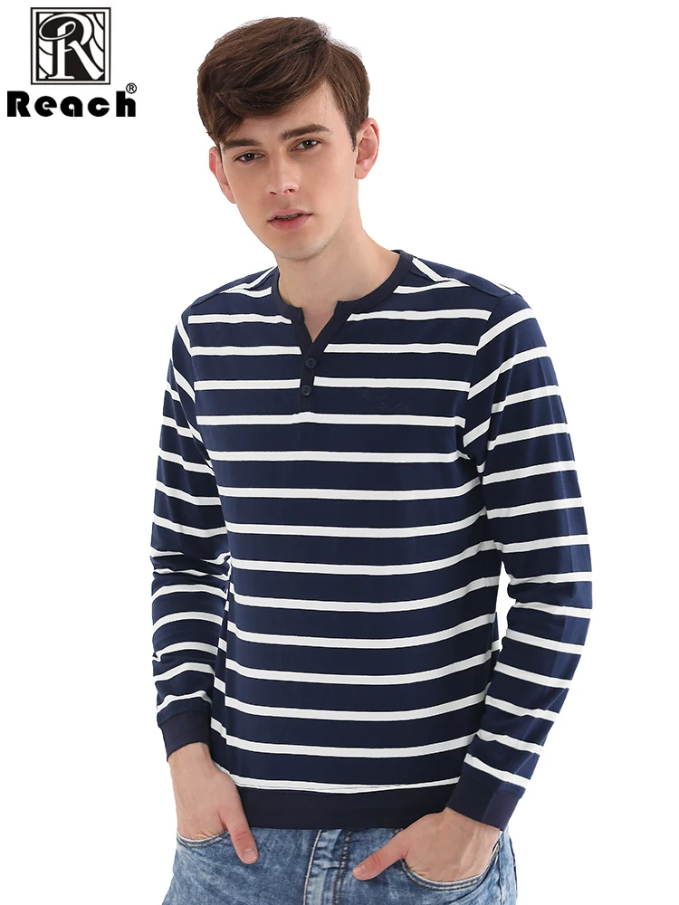 Llegar a tamaño europeo a rayas de los hombres Camisetas algodón de manga completa de manga larga negro camiseta de hombre Casual cuello V Camisetas Hmbre Poleras Llegar a tamaño europeo a rayas de los hombres Camisetas algodón de manga completa de manga larga negro camiseta de hombre Casual cuello V Camisetas Hmbre Poleras