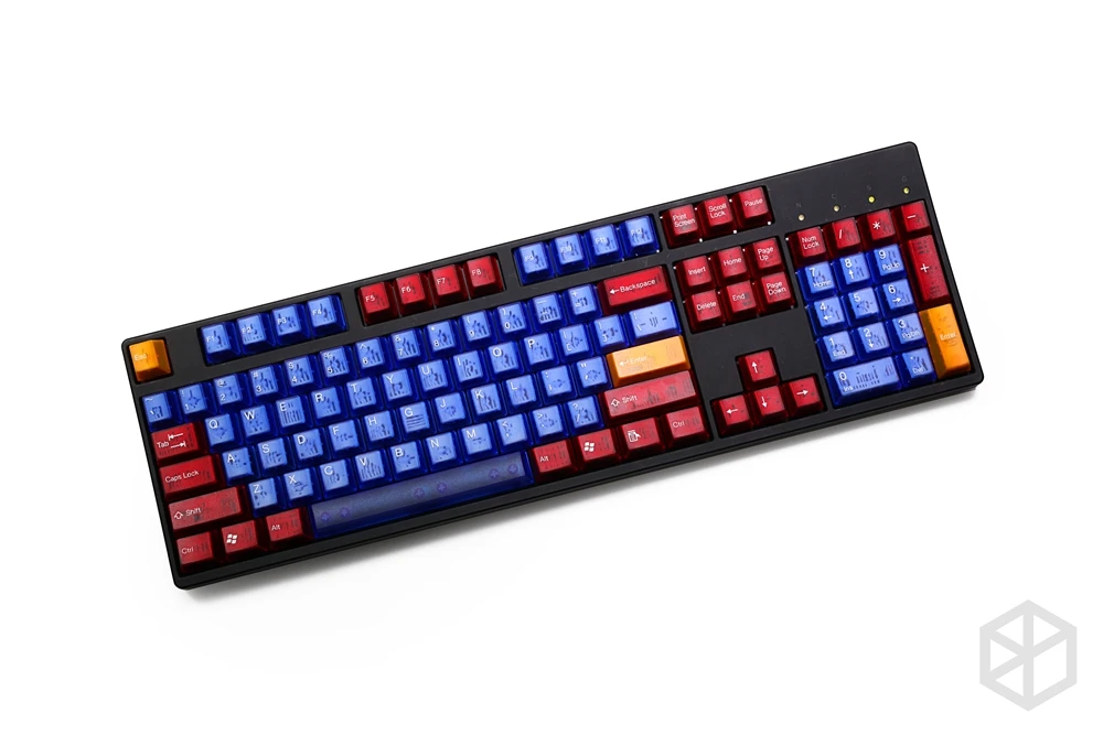 Taihao cubic abs с двумя шапками для игр механическая клавиатура синим желтым оранжевым