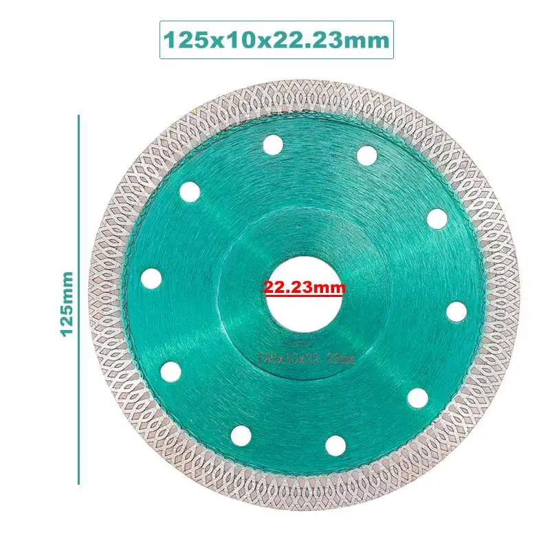 Прочный 105/115/125 мм горячего прессования спеченный сетчатый лезвие алмазной пилы турбо отрезной диск алмазные колеса для фарфоровой плитки Керамика