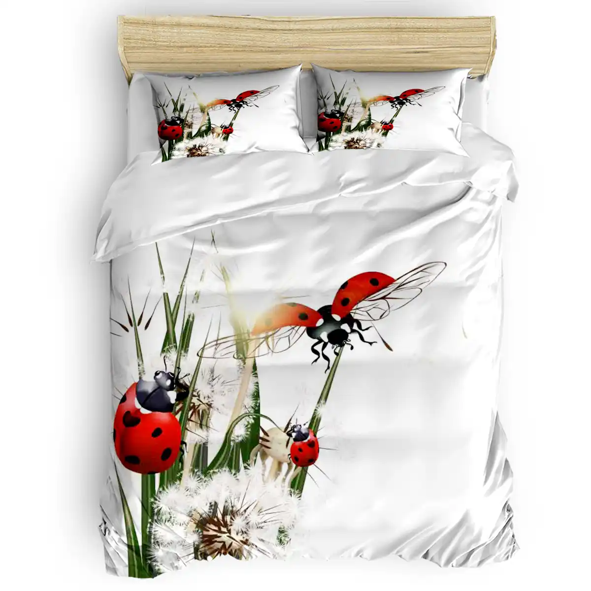 Dandelion And Ladybug 4 Pcs Comforter Cover Set Eve Of All Saint S