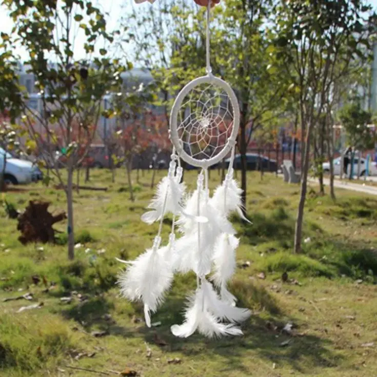 2015 Hot Sale Dream Catcher Circular Net With feathers Wall Hanging Decoration Home Decor Ornament drop shipping |