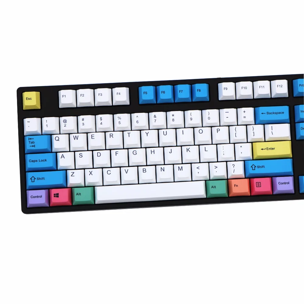 Coloured Chalk 108/115 Keys Mechanical Keyboard PBT keycaps Cherry Profile ANSI Layout Just the keycap is not the keyboard Coloured Chalk 108/115 Keys Mechanical Keyboard PBT keycaps Cherry Profile ANSI Layout Just the keycap is not the keyboard