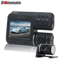 Gotomato двойной Камера DVR i1000 Full HD 1080 P Двойной объектив регистраторы видео Регистраторы 2 Камера Ночное видение Видеорегистраторы для автомобилей видеокамера i1000s