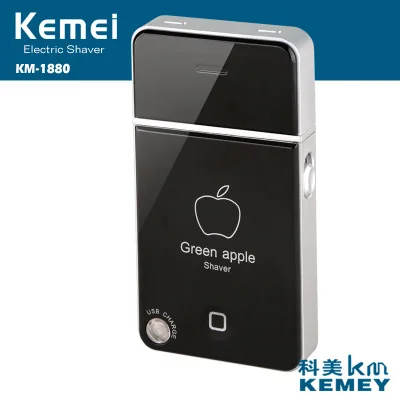 

Kemei KM-1880 Mini Portable Electric Shaver USB Charging Reciprocating Razor Beard Trimmer Shaving Machine Face Care Tools