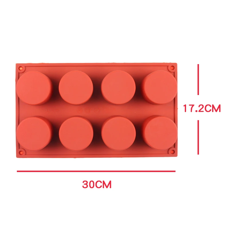 FILBAKE Creative Red 8 Round Cup Cake Mould Sweet Food Bakery Baking Cookie Cake Moulds Kitchen Dessert Tool New Style 2019