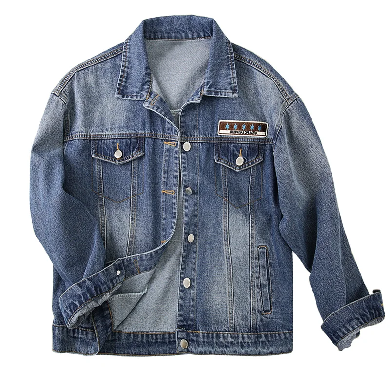 Butterfly Embroidery cowboy jacket lady cool spring and autumn 2018 new Korean Harold style jacket Coats