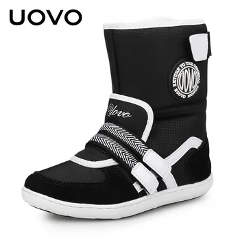 

Children Spring Winter Boots Uovo Brand Black Classical Design Princess Snow Boots Size 26-39 Mid-calf Anti-skid Botas Footwear