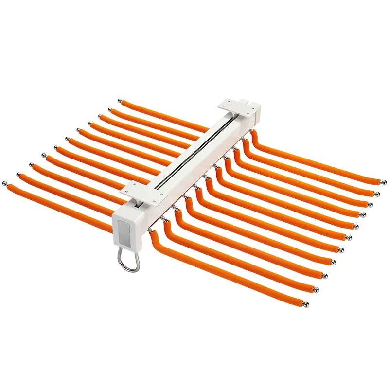 

2018 Cadeado Fechadura Telescopic Double Chest Trousers Rack Dual-track Multi-function Raschig Thickening Hardware Accessories