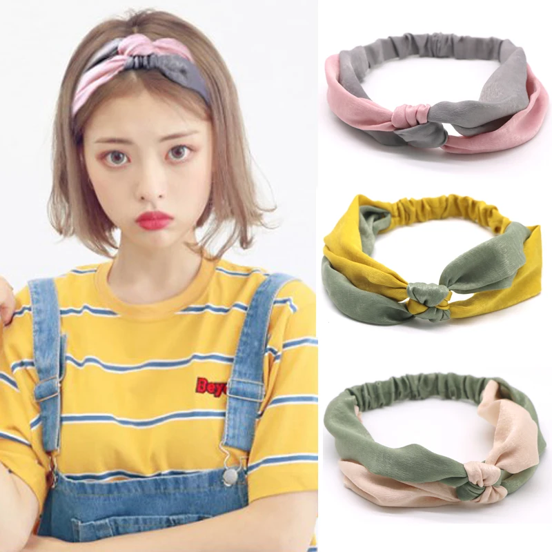 Women Hair Bands Spiral Cross Knot Elastic Hair Bands Ornaments Girls