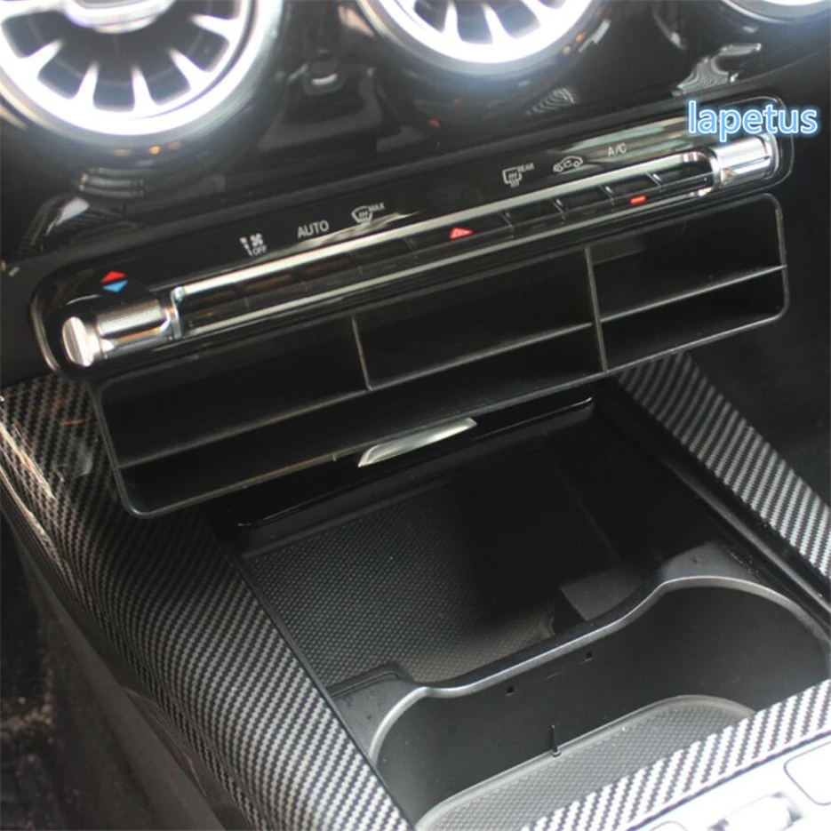 Lapetus центр управления контейнер для хранения коробка рамка крышка комплект черный подходит для Mercedes Benz класс W177 A200 A220