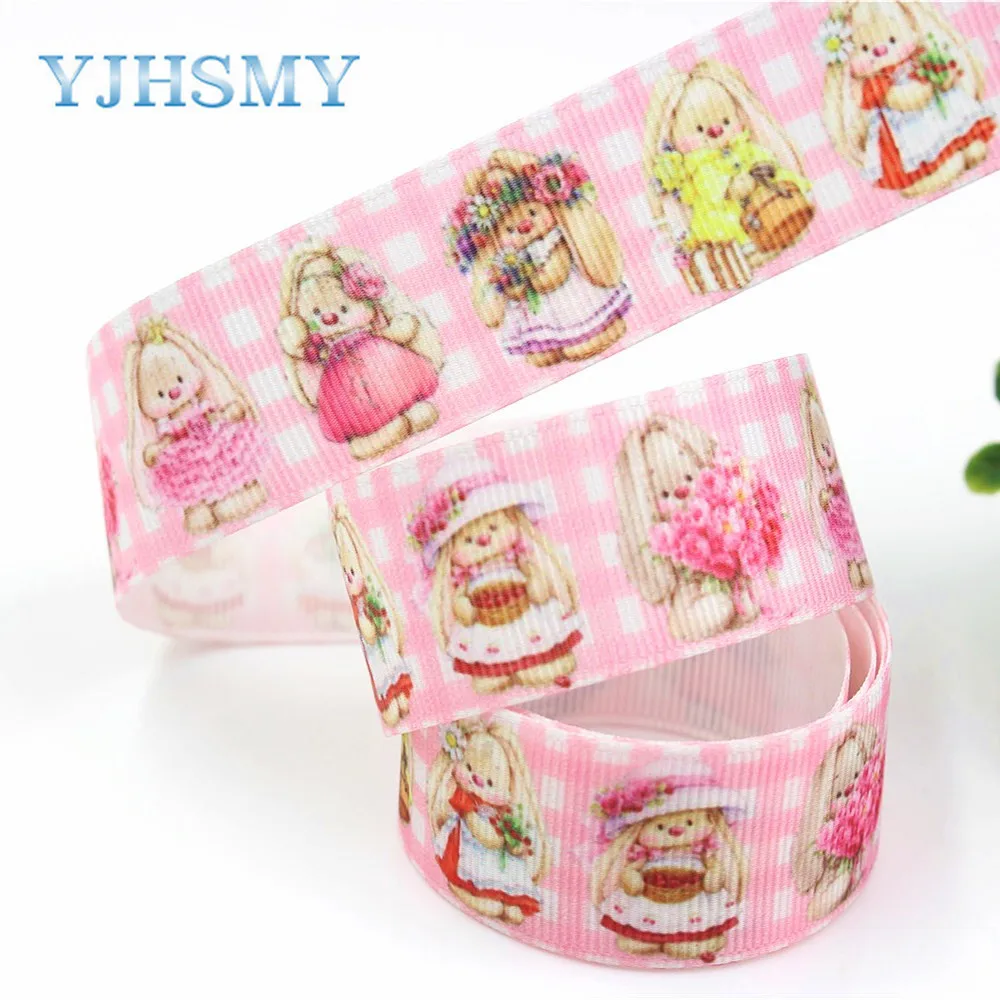 YJHSMY, G-18616-502, 25 мм 5 ярдов мультфильм печатных корсажные ленты, DIY ручной работы аксессуары для волос свадебный подарок обертывание